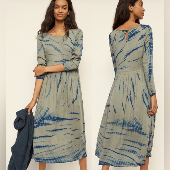 Anthropologie Dolan Eliska Tie Dye Midi Flowy Dress , size Small - Picture 1 of 9